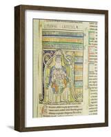 Historiated Letter "A" of Generations in the Bosom of Abraham, from the Souvigny Bible-null-Framed Giclee Print