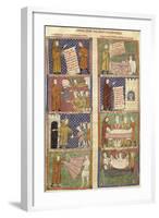 Historiated Page: History of an Oblate, Miniature from Breviary of Love-Matfre Ermengau-Framed Giclee Print