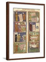 Historiated Page: History of an Oblate, Miniature from Breviary of Love-Matfre Ermengau-Framed Giclee Print