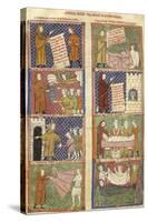 Historiated Page: History of an Oblate, Miniature from Breviary of Love-Matfre Ermengau-Stretched Canvas