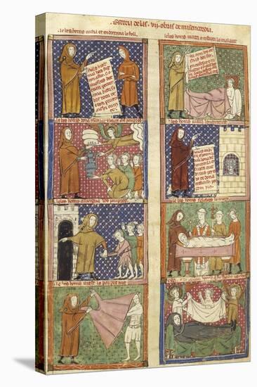 Historiated Page: History of an Oblate, Miniature from Breviary of Love-Matfre Ermengau-Stretched Canvas