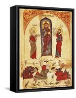 Historiated Page: the Transfiguration of Jesus on Mount Tabor-null-Framed Stretched Canvas