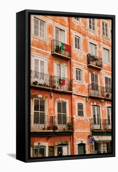 Historic and popular tourist area, Barrio Alta, Lisbon/Lisboa Portugal-null-Framed Stretched Canvas