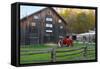 historic barn in Billie Creek village, Indiana, USA-Anna Miller-Framed Stretched Canvas