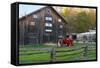 historic barn in Billie Creek village, Indiana, USA-Anna Miller-Framed Stretched Canvas