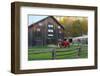 historic barn in Billie Creek village, Indiana, USA-Anna Miller-Framed Photographic Print