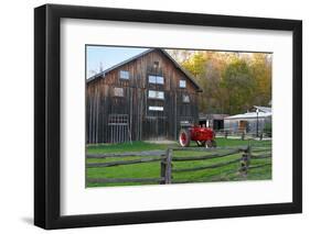 historic barn in Billie Creek village, Indiana, USA-Anna Miller-Framed Photographic Print