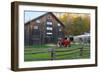 historic barn in Billie Creek village, Indiana, USA-Anna Miller-Framed Photographic Print