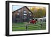 historic barn in Billie Creek village, Indiana, USA-Anna Miller-Framed Photographic Print