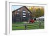 historic barn in Billie Creek village, Indiana, USA-Anna Miller-Framed Photographic Print