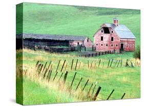 Historic Barn in Wallowa County, Oregon, USA-William Sutton-Stretched Canvas