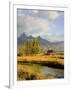 Historic Barn, Mormon Row and Teton Mountain Range, Grand Teton National Park, Wyoming, USA-Michele Falzone-Framed Photographic Print