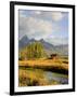 Historic Barn, Mormon Row and Teton Mountain Range, Grand Teton National Park, Wyoming, USA-Michele Falzone-Framed Photographic Print