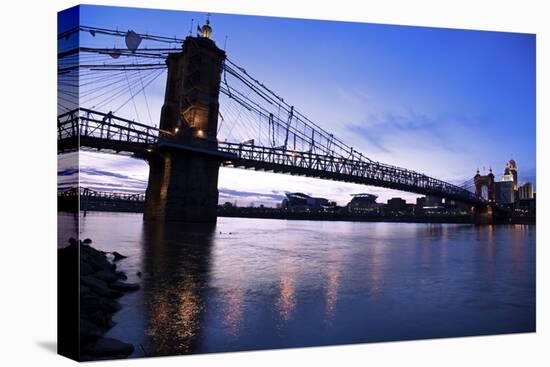 Historic Bridge in Cincinnati-benkrut-Stretched Canvas