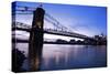 Historic Bridge in Cincinnati-benkrut-Stretched Canvas