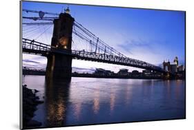 Historic Bridge in Cincinnati-benkrut-Mounted Photographic Print