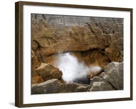 Historic Bridge over Fox River, near Paparoa National Park, West Coast, South Island, New Zealand-David Wall-Framed Photographic Print