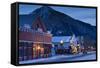 Historic Buildings Along Elk Avenue, Crested Butte, Colorado, USA-Walter Bibikow-Framed Stretched Canvas