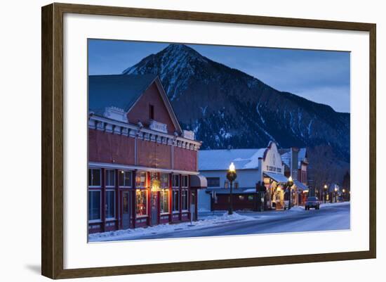 Historic Buildings Along Elk Avenue, Crested Butte, Colorado, USA-Walter Bibikow-Framed Photographic Print