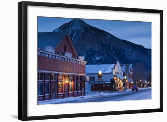 Historic Buildings Along Elk Avenue, Crested Butte, Colorado, USA-Walter Bibikow-Framed Photographic Print