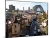 Historic Buildings and Sydney Harbor Bridge, The Rocks, Australia-David Wall-Mounted Premium Photographic Print