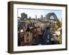 Historic Buildings and Sydney Harbor Bridge, The Rocks, Australia-David Wall-Framed Photographic Print