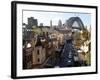 Historic Buildings and Sydney Harbor Bridge, The Rocks, Australia-David Wall-Framed Photographic Print