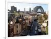 Historic Buildings and Sydney Harbor Bridge, The Rocks, Australia-David Wall-Framed Photographic Print