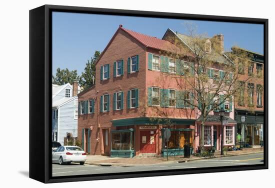 Historic Buildings on Cameron Street in Old Town Alexandria-John Woodworth-Framed Stretched Canvas