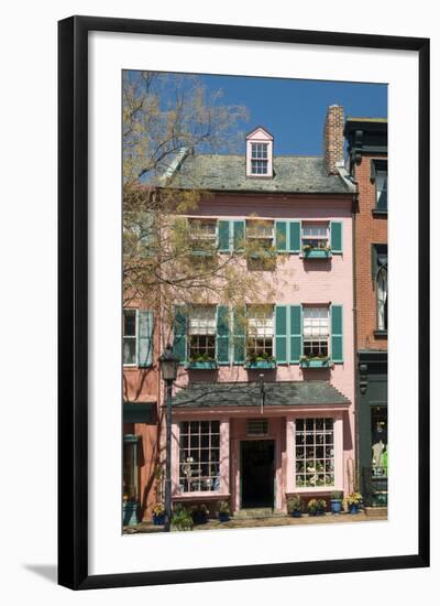 Historic Buildings on Cameron Street in Old Town Alexandria-John Woodworth-Framed Photographic Print