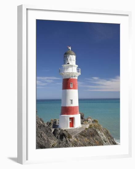 Historic Cape Palliser Lighthouse (1897), Wairarapa, North Island, New Zealand-David Wall-Framed Photographic Print