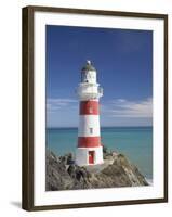 Historic Cape Palliser Lighthouse (1897), Wairarapa, North Island, New Zealand-David Wall-Framed Photographic Print