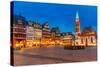 Historic Center of Frankfurt at Dusk-sborisov-Stretched Canvas