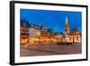 Historic Center of Frankfurt at Dusk-sborisov-Framed Photographic Print