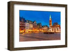 Historic Center of Frankfurt at Dusk-sborisov-Framed Photographic Print