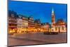 Historic Center of Frankfurt at Dusk-sborisov-Mounted Photographic Print