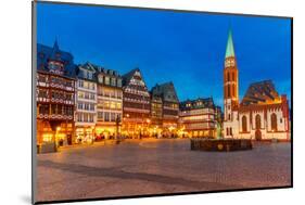 Historic Center of Frankfurt at Dusk-sborisov-Mounted Photographic Print