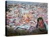 Historic City Center with Church of San Diego, Basilic and University, Guanajuato, Mexico-Julie Eggers-Stretched Canvas