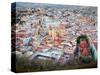 Historic City Center with Church of San Diego, Basilic and University, Guanajuato, Mexico-Julie Eggers-Stretched Canvas