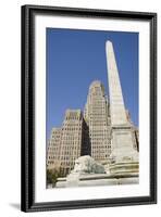 Historic City Hall, McKinley Monument Obelisk, Buffalo, New York, USA-Cindy Miller Hopkins-Framed Photographic Print