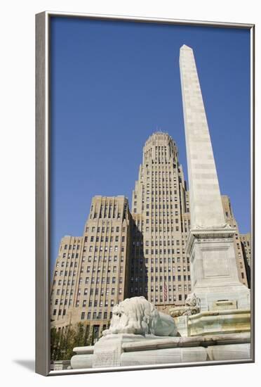 Historic City Hall, McKinley Monument Obelisk, Buffalo, New York, USA-Cindy Miller Hopkins-Framed Photographic Print