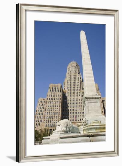 Historic City Hall, McKinley Monument Obelisk, Buffalo, New York, USA-Cindy Miller Hopkins-Framed Photographic Print