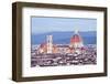 Historic City of Florence with the Dome of Basilica Di Santa Maria Del Fiore (Duomo) Lit Up-Julian-Framed Photographic Print