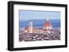 Historic City of Florence with the Dome of Basilica Di Santa Maria Del Fiore (Duomo) Lit Up-Julian-Framed Photographic Print