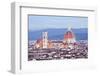 Historic City of Florence with the Dome of Basilica Di Santa Maria Del Fiore (Duomo) Lit Up-Julian-Framed Photographic Print