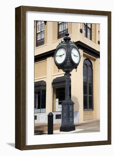 Historic Clock On Fountain Square In Montgomery, Alabama-Carol Highsmith-Framed Art Print