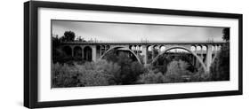 Historic Colorado Bridge Arches at dusk, Pasadena, CA-null-Framed Photographic Print