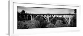 Historic Colorado Bridge Arches at dusk, Pasadena, CA-null-Framed Photographic Print