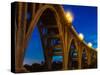 Historic Colorado Bridge Arches at dusk, Pasadena, CA-null-Stretched Canvas