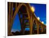 Historic Colorado Bridge Arches at dusk, Pasadena, CA-null-Framed Premium Photographic Print